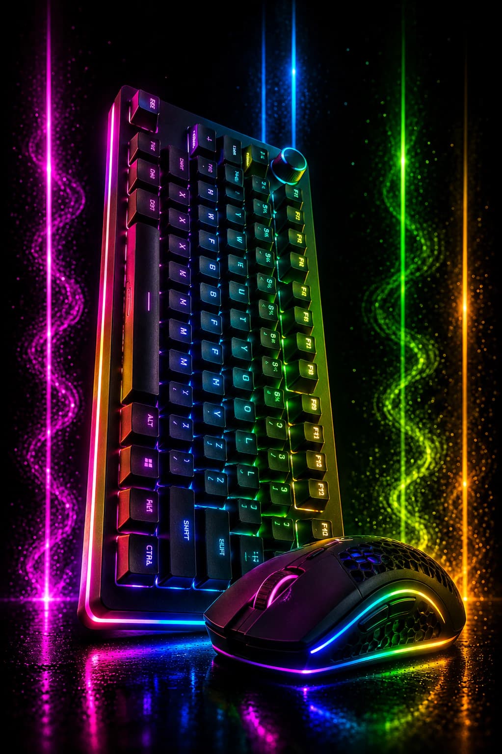 Teclado y mouse para periféricos de cómputo